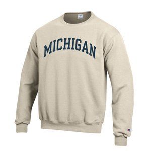 NWT Champion Michigan oatmeal crewneck size small